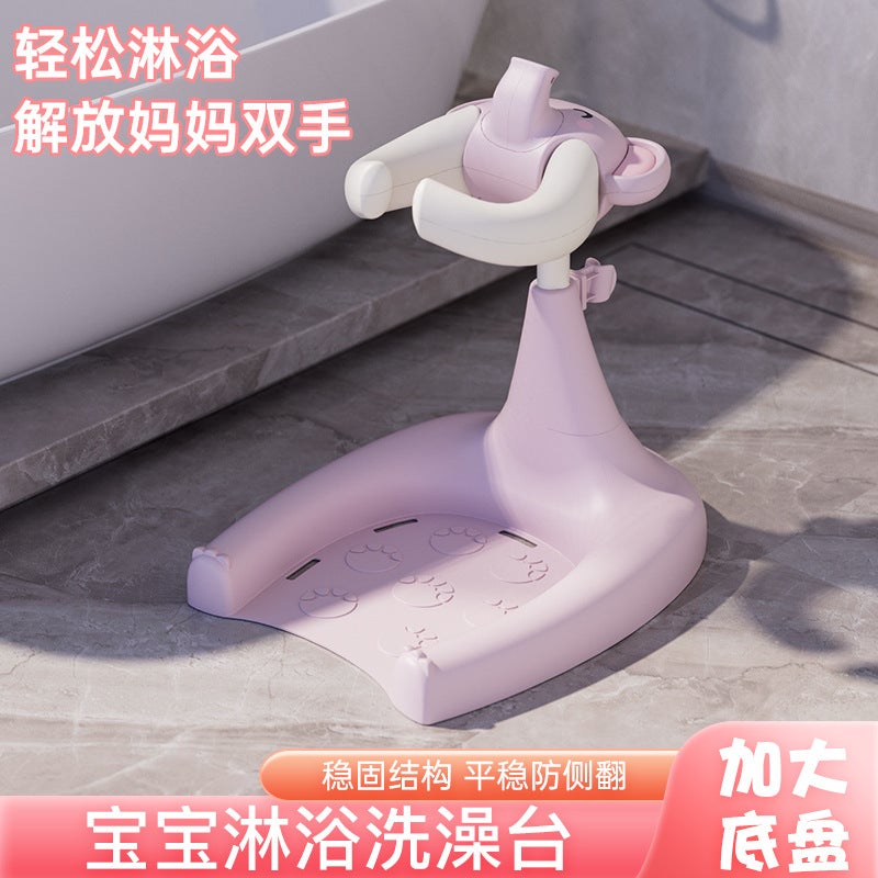 Baby Standing Bath Baby Bath Bath Tub Wash Ass Artifact Children Standing Bath Auxiliary Frame With Guardrail - Image 4